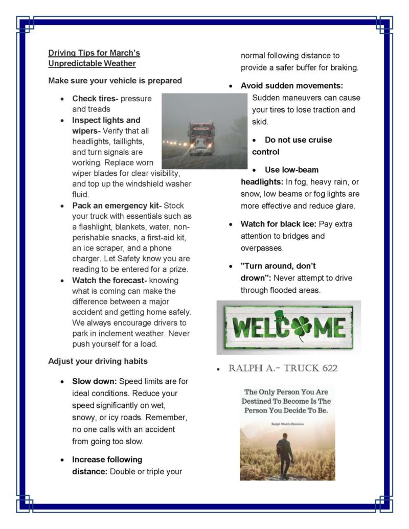 General Transport March 2026 Newsletter